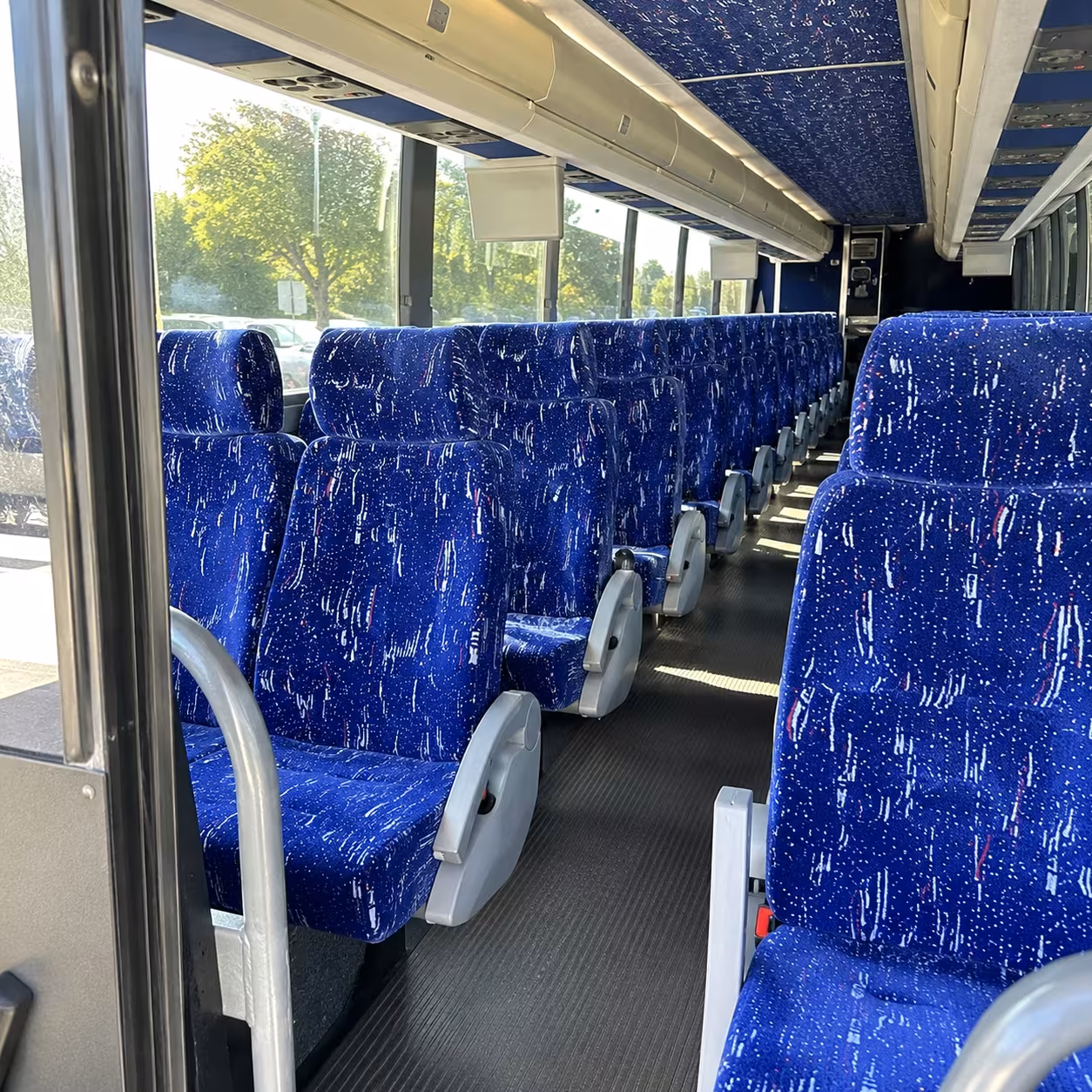 56 passenger charter bus interior