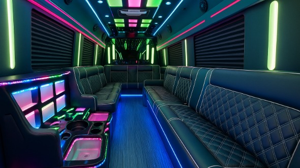 party bus rental interior pittsburg