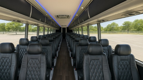 pittsburg 54 passenger charter bus inside