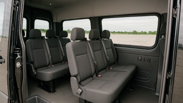 pittsburg sprinter van with driver inside